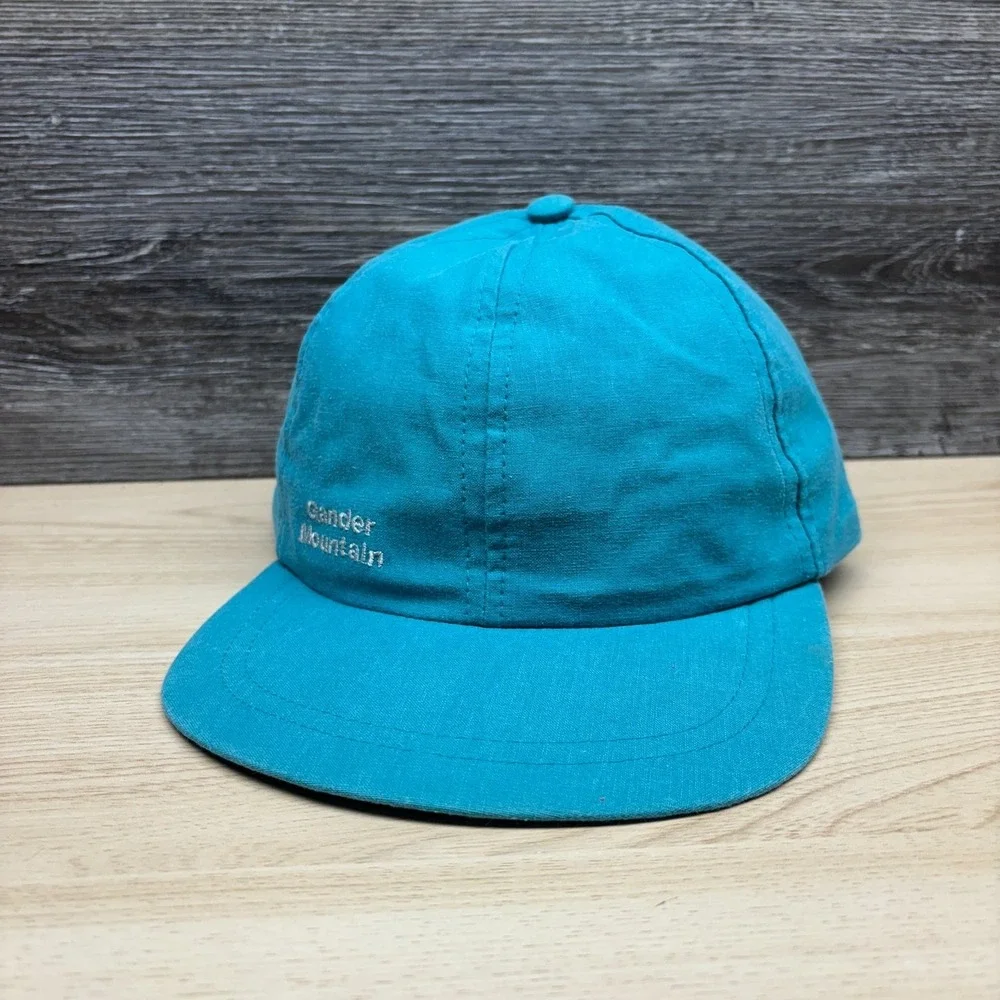 Vintage‎ Gander Mountain Hat Cap Snap Back Blue Outdoor Fishing Hunting 90s Teal